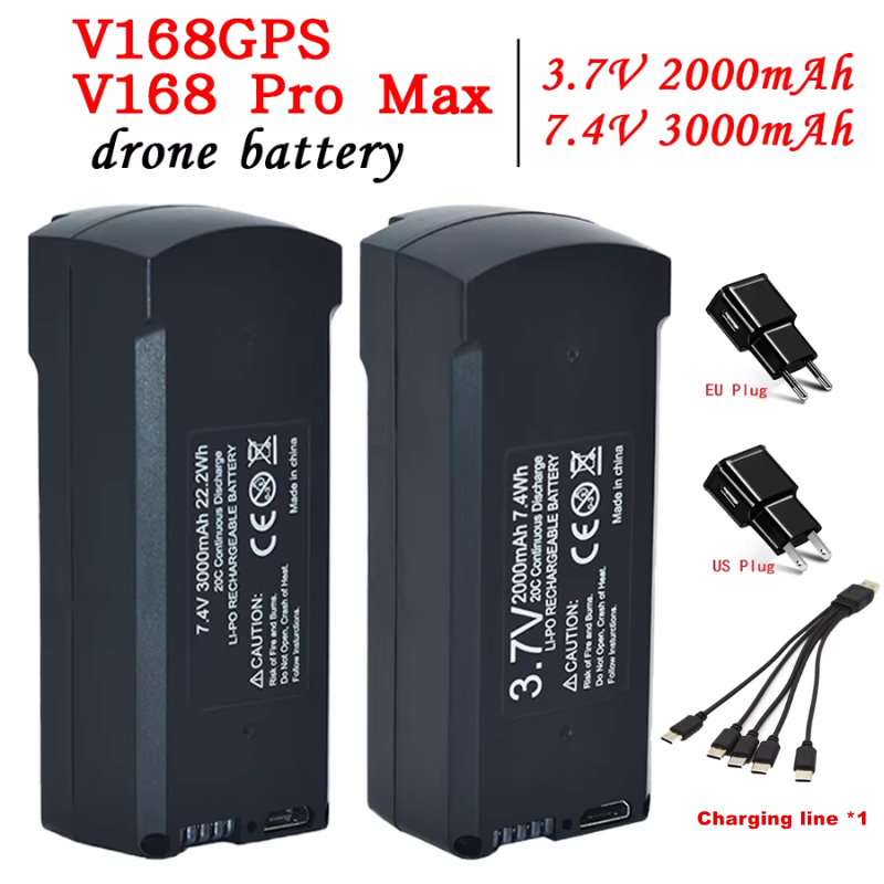 Drone Mapping - Bateria GPS V198 7.4V 3000mAh do