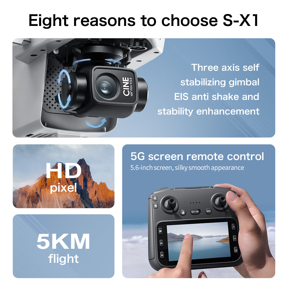 Oryginalny dron S-X1 8K HD Pro – Drone Thermal Imaging recenzja i cena