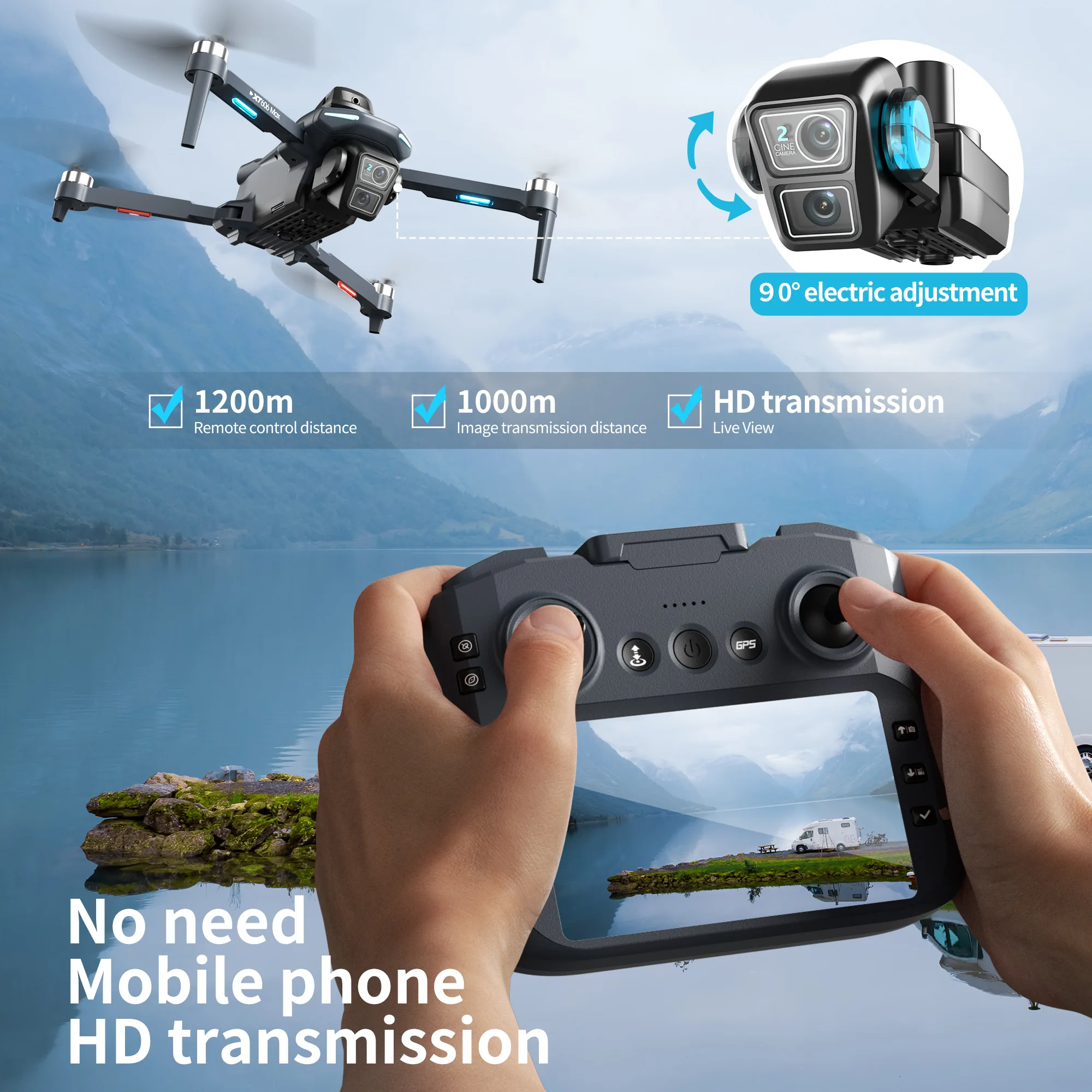Dron XT606 MAX GPS 4K Profesjo – Drone Surveying recenzja i cena